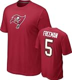 Josh Freeman #5 Red Nike Tampa Bay Buccaneers Name & Number T-Shirt
