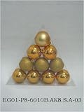 20pc Christmas Ornaments 2 Set of 10pc 2.5 Gold Mat Painted Shiny Decorated Glitter Balls