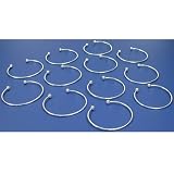 Silver Plated Cuff Bracelet 58mm 12pc