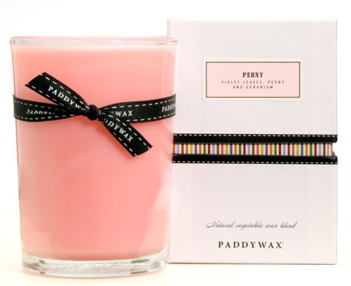 Paddywax Classic 8-Ounce Poured Glass Candle, Peony by Paddywax