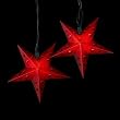 Set of 10 Country Heritage Red Star Christmas Lights - Green Wire