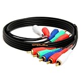 Component Video Audio Cable 5x RCA Gold HDTV RGB YPbPr 3 feet 3ft
