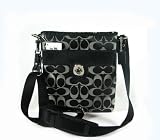 NEW AUTHENTIC COACH PEYTON SIGNATURE SWING PACK 43457 (BW/Black)