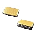 2-TECH Kreditkartenetui Alu Case Wallet Gold
