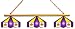 Imperial Los Angeles Lakers Licensed Three Shade Stained Glass Billiard Table Lamp