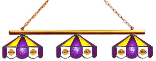 Imperial Los Angeles Lakers Licensed Three Shade Stained Glass Billiard Table Lamp