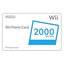 Nintendo 2000 Wii Points Card (Wii)