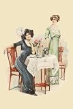 Afternoon Tea By Unknown. ART PRINT ON CANVAS with 3/4 inch deep bars. Size: 20 x 29 Inches