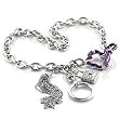 Rhodium Brass Necklace with Clear CZ -Locket- 16'' long
