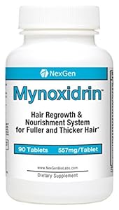 Mynoxidrin - Extra Strength Hair Nutrient Formula Nourishes and Strengthens Thinning Hair and Promotes Hair Growth in Men and Women. 90 Capsules! 557mg
