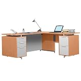 Align Compact LDesk Light Cherry/Gray Accent