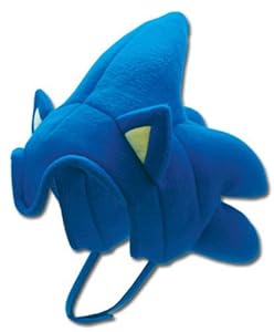 Sonic The Hedgehog Costume Headpiece Fleece Hat Cap Accessory Cosplay Adult New