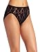 Vanity Fair Women's Illumination Helenca Lace Hi Cut Panties, Black, 10
