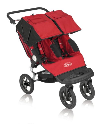 Baby Jogger City Classic Double Stroller, Red & Black