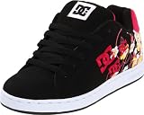 DC Women’s Pixie Cherry Blossom Lace-Up Fashion Sneaker,Black/Yellow,6 M US