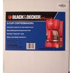 Black and Decker DCM675RF 5-cup Coffeemaker by SHOPZEUS