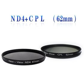 New View 62mm CPL+ND4 Less two tranches of light neutral density By light microscopy Circular polarizer filter Ultra-thin High transmittance Combination of filters