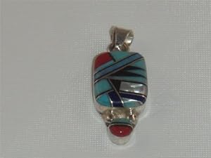 Multi Stone Jewelry Silver Pendant - PD-0059