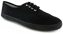 Spook Mens Lace Up Fashion Canvas Shoes - Black