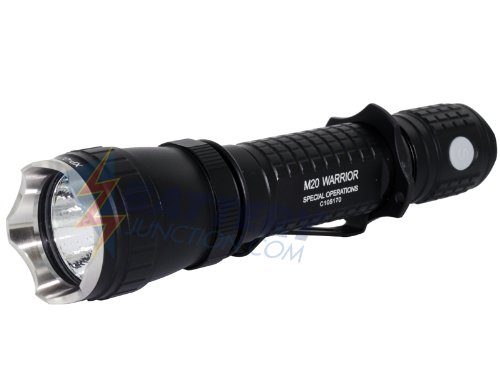  Olight M20S Special Ops S Warrior Tactical LED Flashlight with CREE XP-G Gen2 R5 LED 420 Lumens - Uses 2 x CR123A or 1 x 18650 