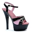 Penthouse Women's PH601-TIA, 6" Unit with 2" Platform & Gingham Sandal.