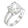 Britney Spears CZ Diamond Silver Bridal Engagement Ring