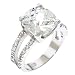 Britney Spears CZ Diamond Silver Bridal Engagement Ring