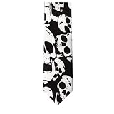 New Punk Skull Crossbone Novelty Skinny 2 Necktie Tie