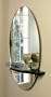 Reflect Oval Mirror with 14"W Shelf in Black Finish