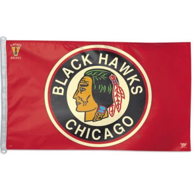 Chicago Blackhawks Big 3x5 Flag (Throwback)