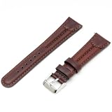 Voguestrap TX74320HN Allstrap 20mm Honey Regular-Length Double Pad Oil Leather With Tab Watchband