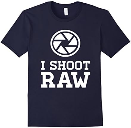 Men's I Shoot RAW Photographer T-Shirt Photography Cool Shirt 2XL Navy
