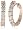 18k Rose Gold Plated Sterling Silver Simulated Diamond Hoop Earrings