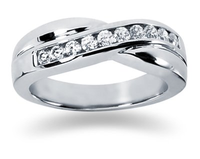 0.55 ctw. Men's Round Diamond Wedding Band in Platinum