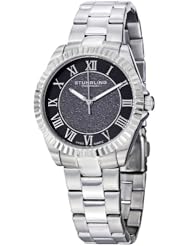 Stuhrling Original Womens 743.01 Audrey Shimmer Swiss Quartz Black Dial Watch