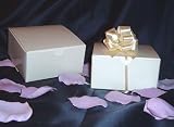 Glossy Favor Boxes - 4x 4 x 2 White - (50 pcs) Wedding/Shower/Party Favors