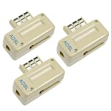 Hama Lot de 3 filtres ADSL permettant la connection d'un modem ADSL et d'un t�l�phone sur la m�me prise murale PTT et le filtrage de fr�quences pour �viter toute perturbation de la conversation t�l�phonique quand la connexion Internet est active.par Hama