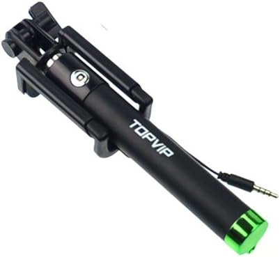 Selfie Stick,wired Smart Foldable Monopod for Iphone6/6s IOS and Android,portable Easy to Use (green)