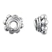 Bali Silver Small Beehive Granulated Bead Caps (6)
