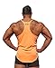 Physique Bodyware Mens Blank Y Back Stringer Tank Top. Built In America (Large, Neon Orange)