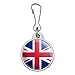 United Kingdom Great Britain Union Jack Country Flag Jacket Handbag Purse Luggage Backpack Zipper Pull Charm