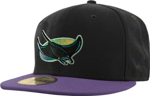 Tampa Bay Devil Rays Black Cooperstown 59FIFTY Fitted Hat