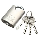 40mm Heavy Duty Closed Shackle High Security Solid Steel Lock Padlock 4 Keys