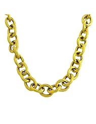 14 Karat Yellow Gold 12.6-mm Polished Twisted Cable Link Necklace (17.5 Inch)