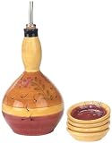 Ambiance Romance 40-Ounce Oil Bottle With Four 3-1/2-Inch Dip Dishes
