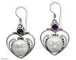 Amethyst dangle earrings, 'Love Goddess'