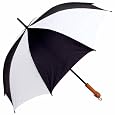 All-Weather Elite Series 48 inch Black and White Auto Open Sports Umbrella