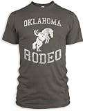 Vintage Distressed Oklahoma Rodeo Tri-Blend T-Shirt, Coffee, 2XL