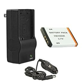 Replacement Battery and Multi Voltage Charger For Kodak Easyshare M1063, MX1063, M1073 IS, M320, M340, M753, M763, M853, M863, M893 IS Digital Cameras