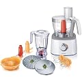 Philips HR7772/00 Food Processor with Blender and 6 Attachments, 700 Watt